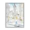 Stupell Industries City People Walking Urban Architecture Watercolor in Gray Frame Wall Art